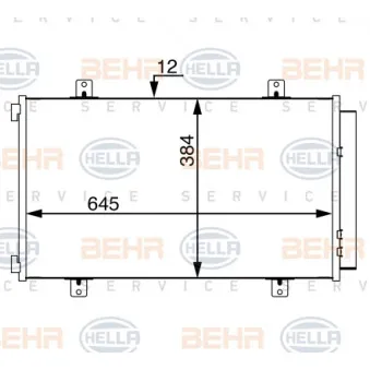 Condenseur, climatisation HELLA 8FC 351 008-454