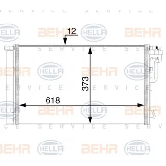 Condenseur, climatisation HELLA 8FC 351 008-474