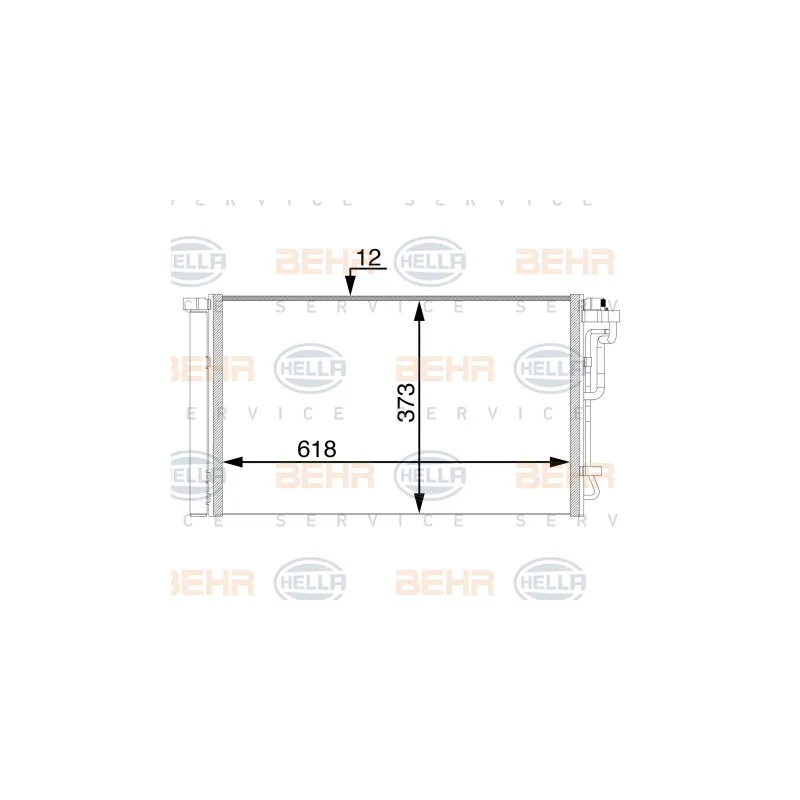 Condenseur, climatisation HELLA 8FC 351 008-474