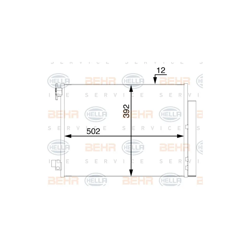 Condenseur, climatisation HELLA 8FC 351 008-484