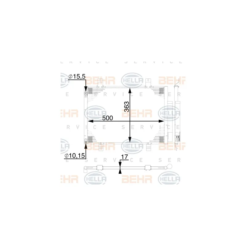 Condenseur, climatisation HELLA 8FC 351 008-674