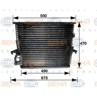 Condenseur, climatisation HELLA 8FC 351 035-031