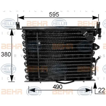 Condenseur, climatisation HELLA 8FC 351 035-161