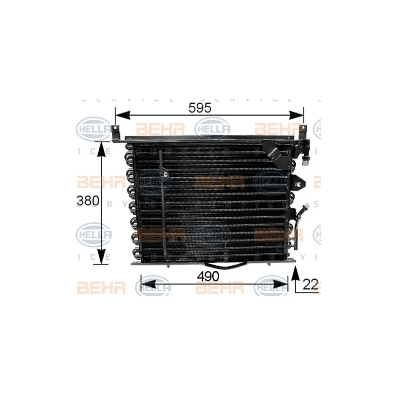 Condenseur, climatisation HELLA 8FC 351 035-161