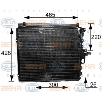 Condenseur, climatisation HELLA 8FC 351 035-181