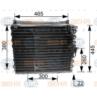 Condenseur, climatisation HELLA 8FC 351 035-191