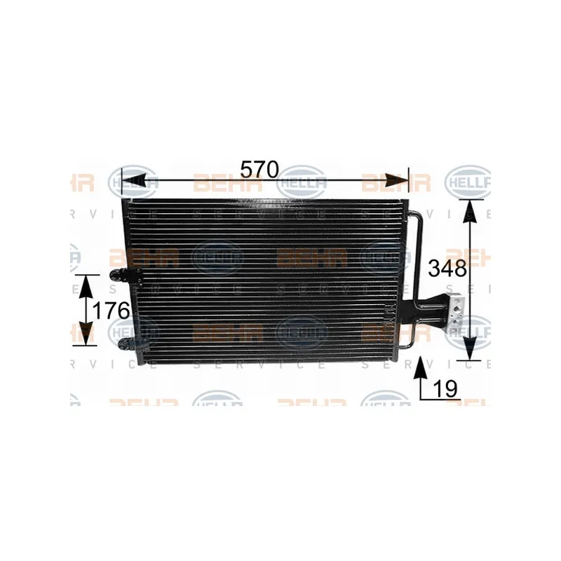 Condenseur, climatisation HELLA 8FC 351 035-231