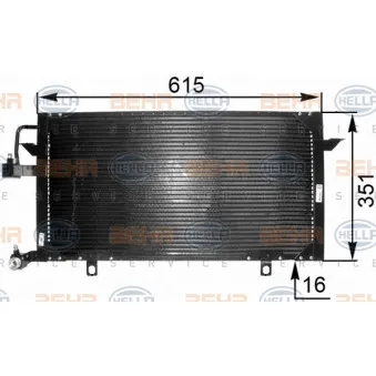 Condenseur, climatisation HELLA 8FC 351 035-551