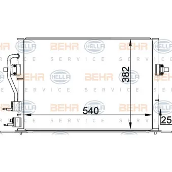 Condenseur, climatisation HELLA 8FC 351 035-581