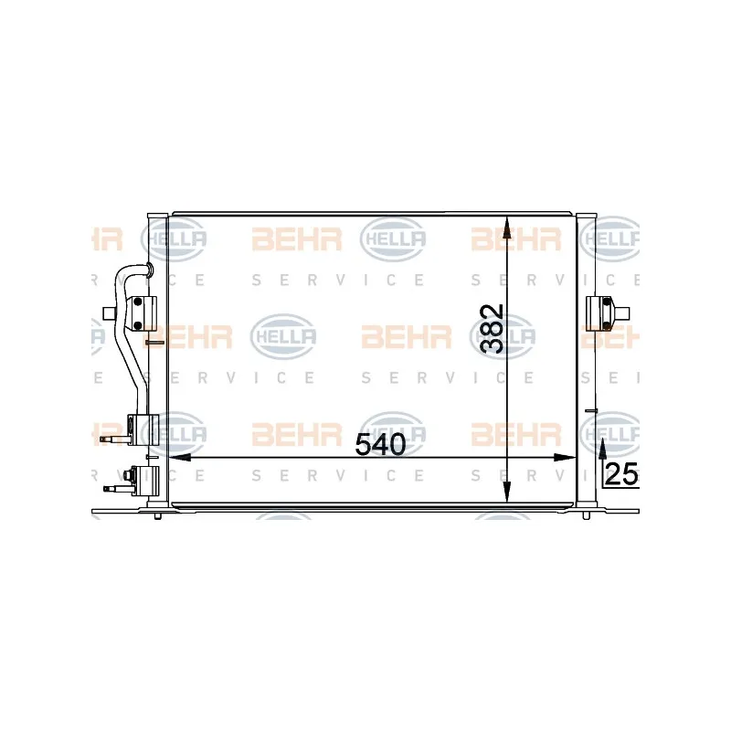 Condenseur, climatisation HELLA 8FC 351 035-581