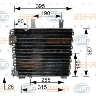 Condenseur, climatisation HELLA 8FC 351 035-621