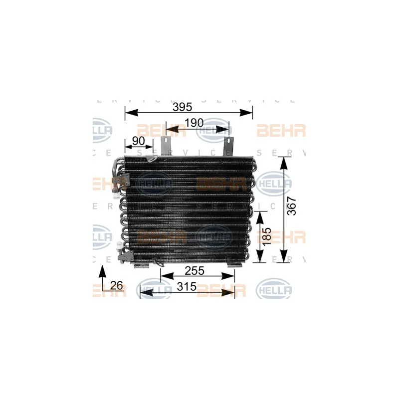 Condenseur, climatisation HELLA 8FC 351 035-621