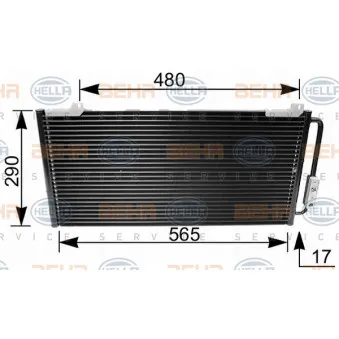 Condenseur, climatisation HELLA 8FC 351 035-641