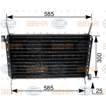 Condenseur, climatisation HELLA 8FC 351 035-671