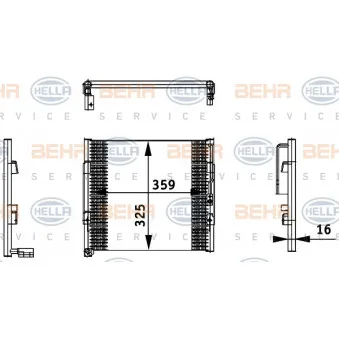 Condenseur, climatisation HELLA 8FC 351 035-731