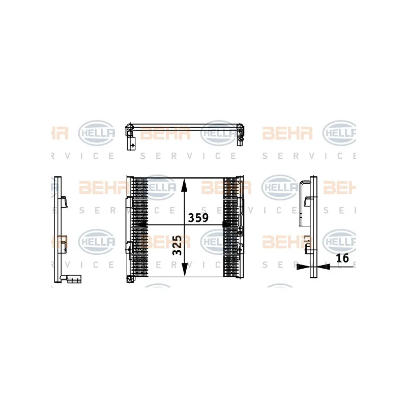 Condenseur, climatisation HELLA 8FC 351 035-731