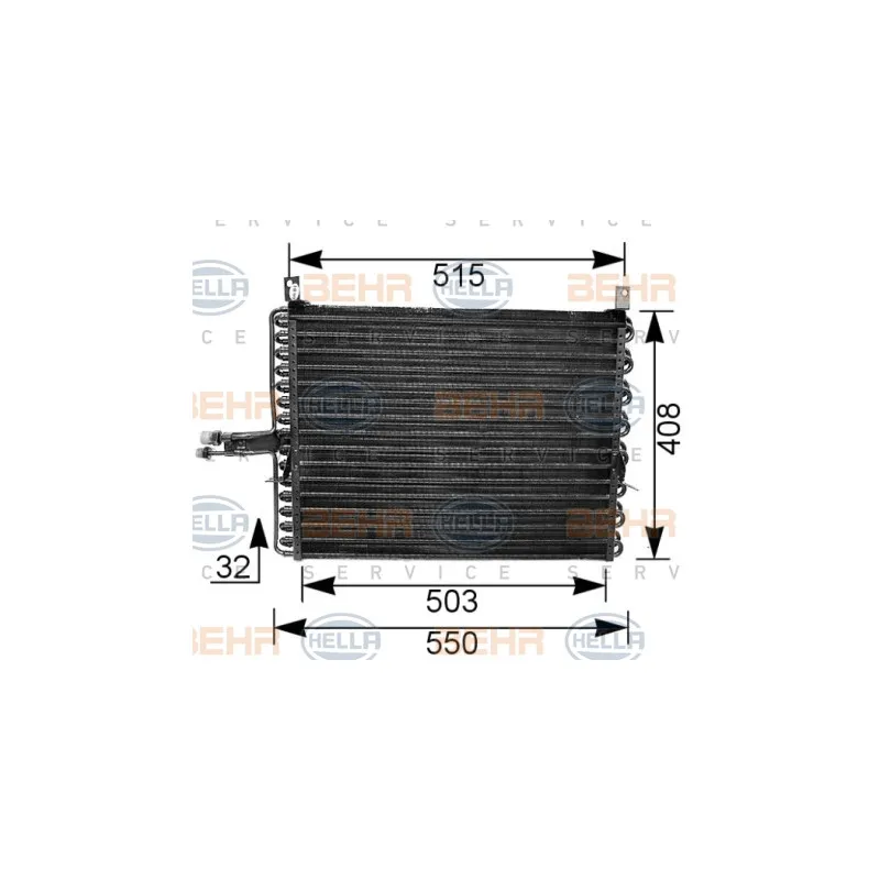 Condenseur, climatisation HELLA 8FC 351 035-751