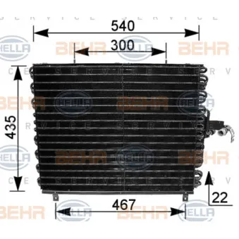 Condenseur, climatisation HELLA 8FC 351 035-771