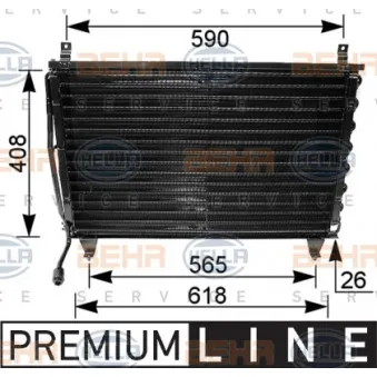 Condenseur, climatisation HELLA 8FC 351 035-781