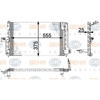 Condenseur, climatisation HELLA 8FC 351 036-021