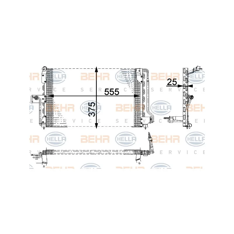 Condenseur, climatisation HELLA 8FC 351 036-021