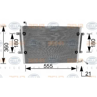 Condenseur, climatisation HELLA 8FC 351 036-081