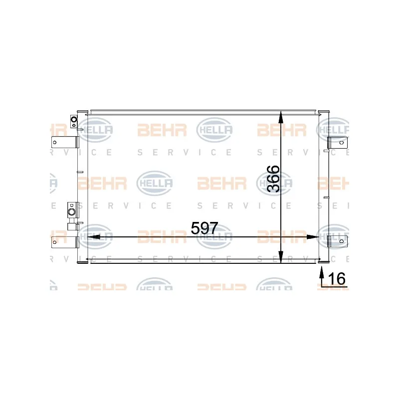 Condenseur, climatisation HELLA 8FC 351 036-111