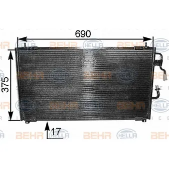 Condenseur, climatisation HELLA 8FC 351 036-171