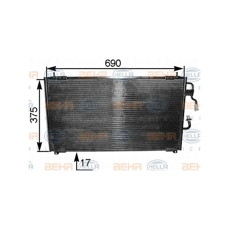 Condenseur, climatisation HELLA 8FC 351 036-171