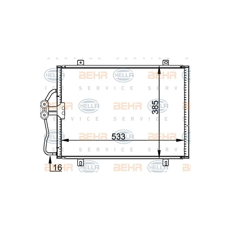 Condenseur, climatisation HELLA 8FC 351 036-191