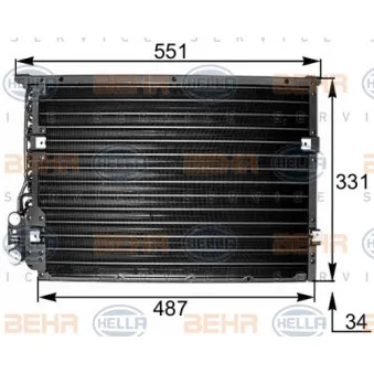 Condenseur, climatisation HELLA 8FC 351 036-221