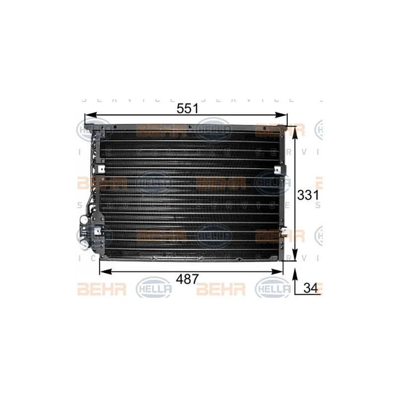 Condenseur, climatisation HELLA 8FC 351 036-221