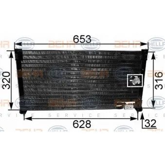 Condenseur, climatisation HELLA 8FC 351 036-281