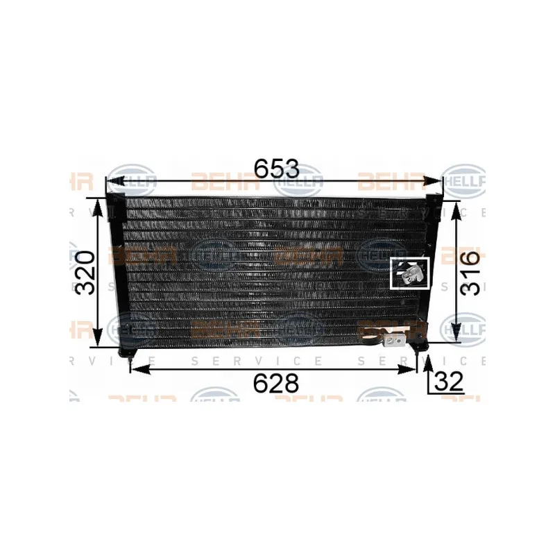 Condenseur, climatisation HELLA 8FC 351 036-281