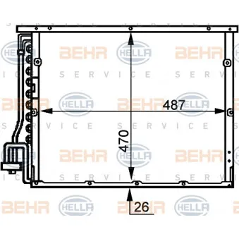 Condenseur, climatisation HELLA 8FC 351 036-341