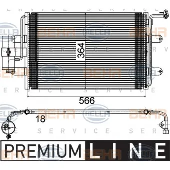 Condenseur, climatisation HELLA 8FC 351 036-381