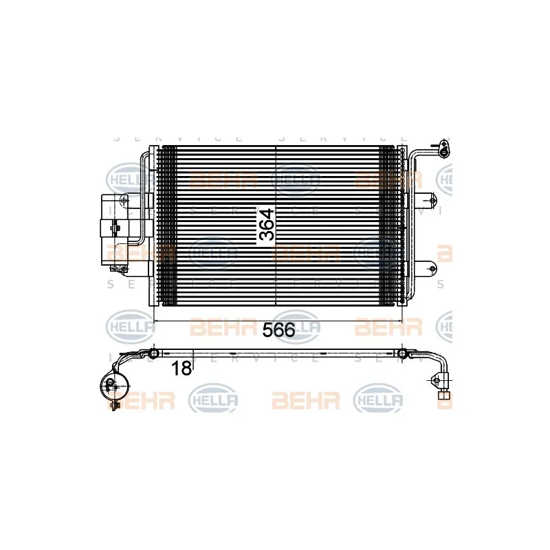 Condenseur, climatisation HELLA 8FC 351 036-384