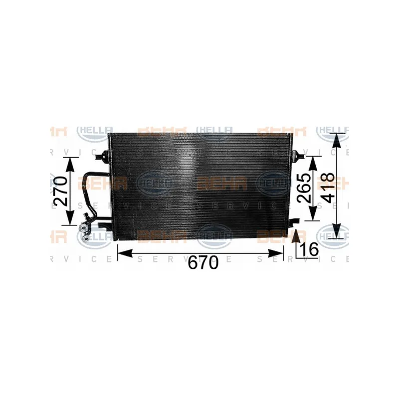 Condenseur, climatisation HELLA 8FC 351 036-391