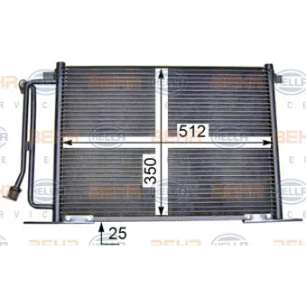 Condenseur, climatisation HELLA 8FC 351 036-411