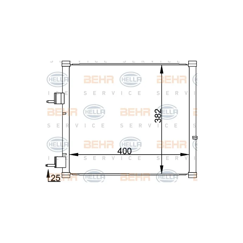 Condenseur, climatisation HELLA 8FC 351 036-421