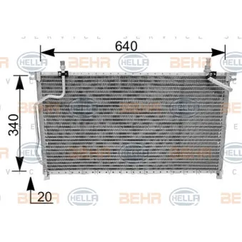 Condenseur, climatisation HELLA 8FC 351 036-431