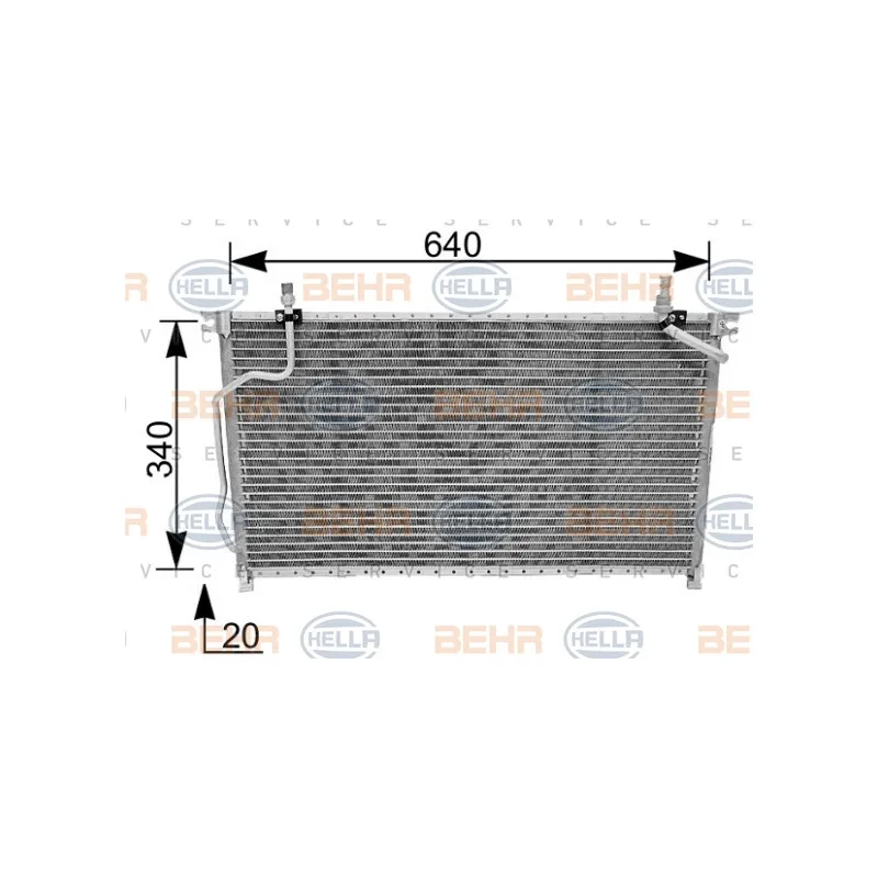 Condenseur, climatisation HELLA 8FC 351 036-431