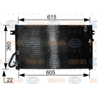 Condenseur, climatisation HELLA 8FC 351 036-481