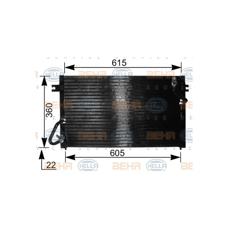 Condenseur, climatisation HELLA 8FC 351 036-481