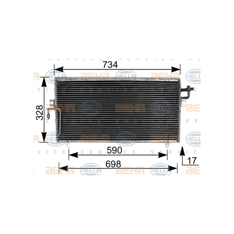Condenseur, climatisation HELLA 8FC 351 036-511