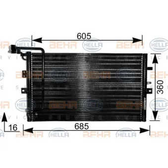 Condenseur, climatisation HELLA 8FC 351 036-571