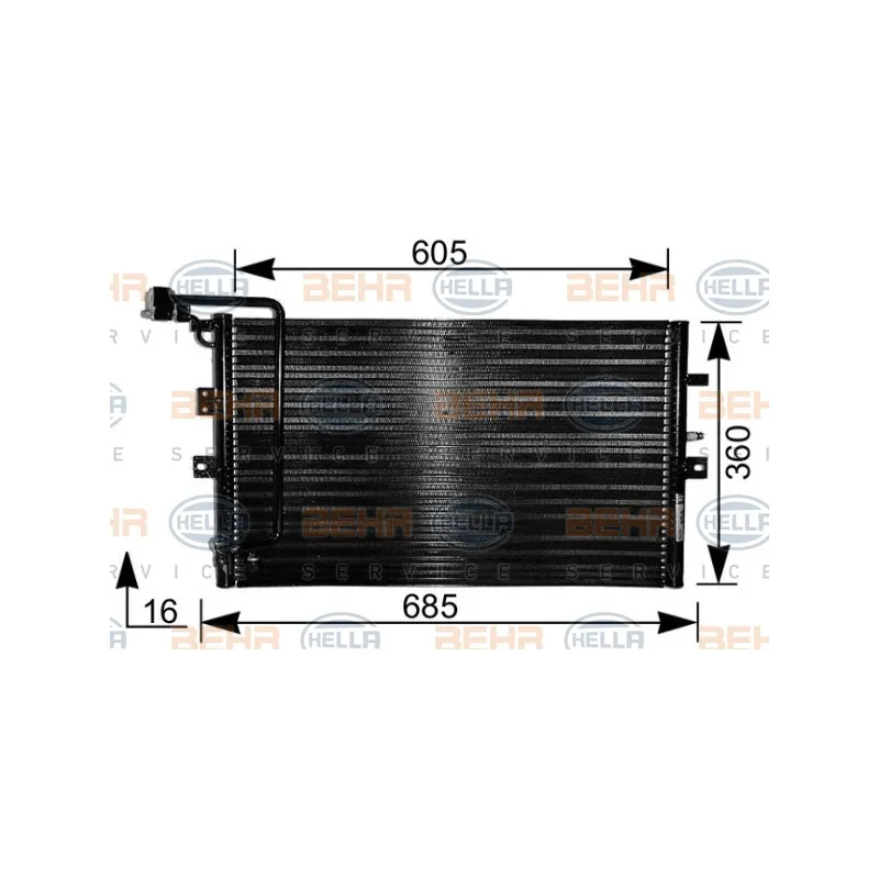 Condenseur, climatisation HELLA 8FC 351 036-571