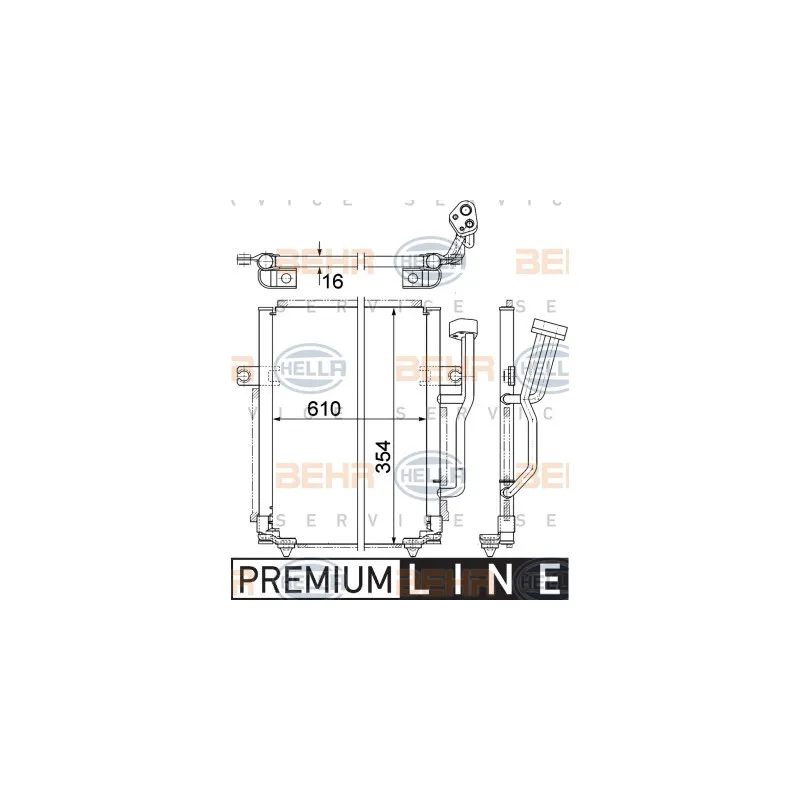 Condenseur, climatisation HELLA 8FC 351 036-661