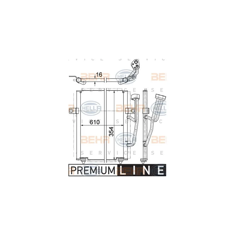 Condenseur, climatisation HELLA 8FC 351 036-671