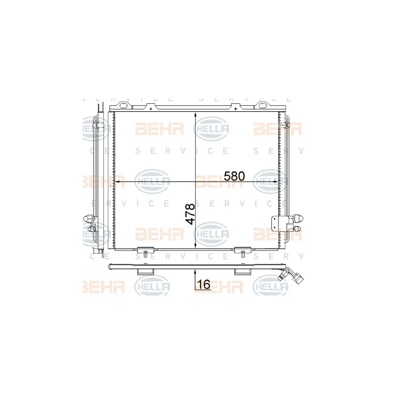 Condenseur, climatisation HELLA 8FC 351 036-761